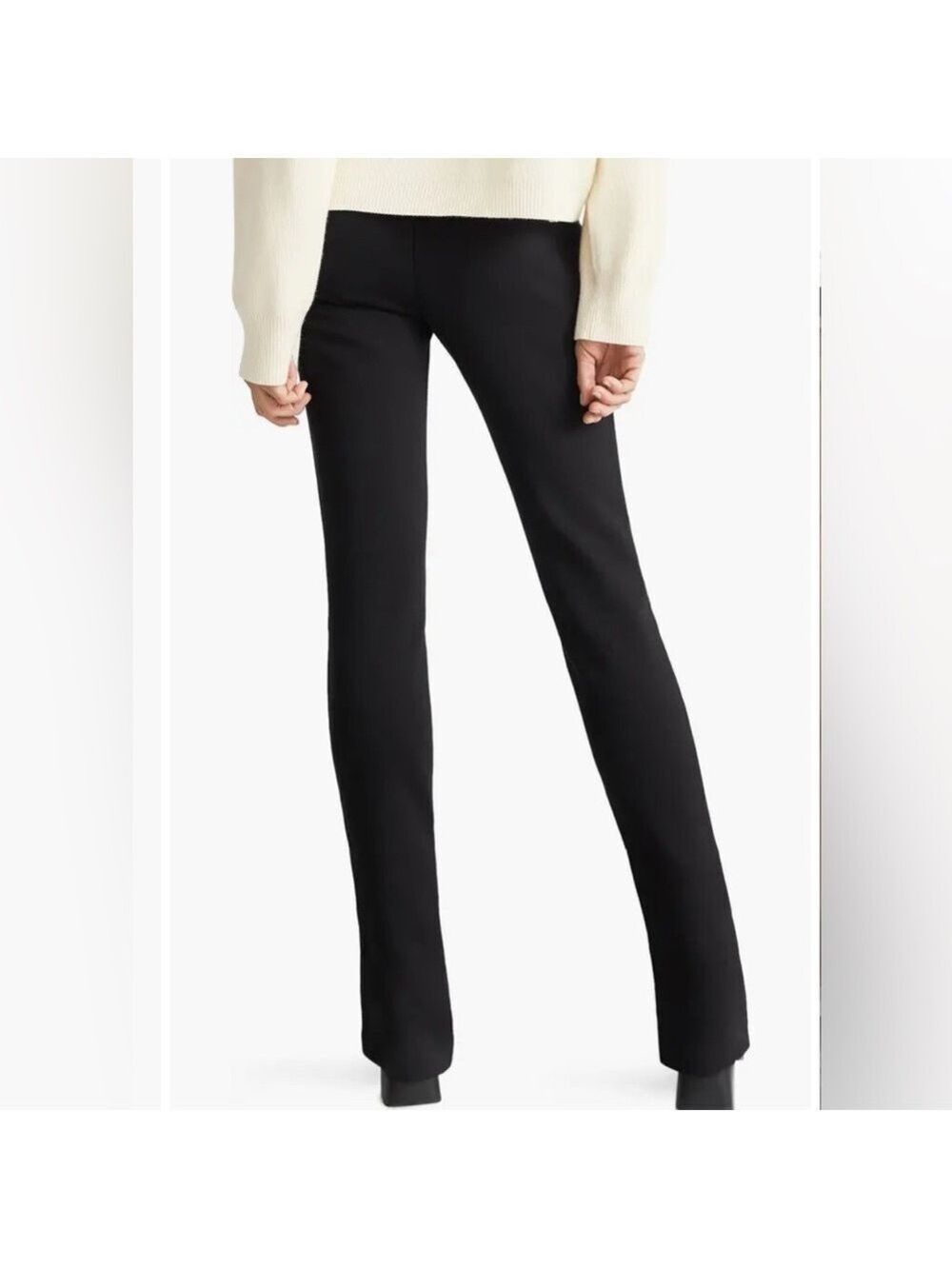 & OTHER STORIES Panelled Zip Cuff Black Leggings Elasticized waistband - Picture 9 of 14